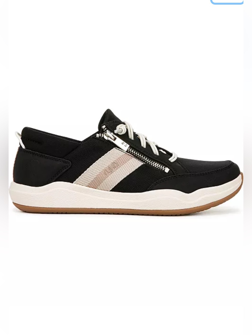 NIB RYKA CAREFREE ZIP BLACK SPORT LIFESTYLE WALKING SNEAKER WOMENS 7.5 - Picture 4 of 15